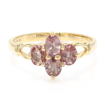 Gouden ring met Onverhitte Padparadscha Saffieren (AMAYANI)