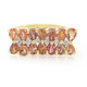 Gouden ring met Onverhitte Padparadscha Saffieren