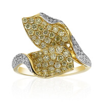 Gouden ring met gele S12 diamanten (CIRARI)