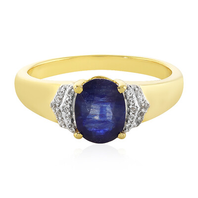 Zilveren ring met een Madagaskar Blauwe Saffier