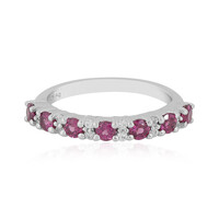 Zilveren ring met rhodolieten