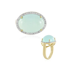 Zilveren ring met een Aqua Chalcedoon