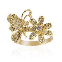 Gouden ring met SI2 Fancy Diamanten (CIRARI)