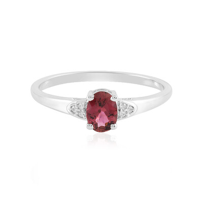 Zilveren ring met een Braziliaanse roze toermalijn