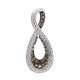 Zilveren hanger met I2 Champagne Diamanten