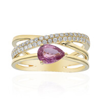 Gouden ring met een roze saffier (CIRARI)