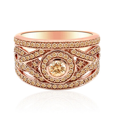 Gouden ring met een VS1 Argyle-Rose de France-Diamant (Annette)