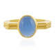 Zilveren ring met een Blauwe chalcedoon (MONOSONO COLLECTION)