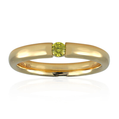 Gouden ring met een gele VS1 diamant (Annette)