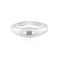 Zilveren ring met een I2 Champagne Diamant