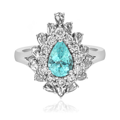 Gouden ring met een Paraiba toermalijn (CIRARI)