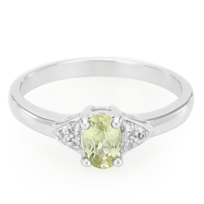 Zilveren ring met een chrysoberil