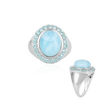 Gouden ring met een larimar (KM by Juwelo)