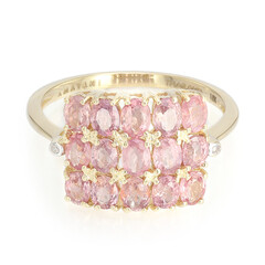 Gouden ring met Onverhitte Padparadscha Saffieren (AMAYANI)