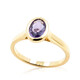 Gouden ring met een Onverhitte Purper Saffier