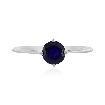 Zilveren ring met een Madagaskar Blauwe Saffier