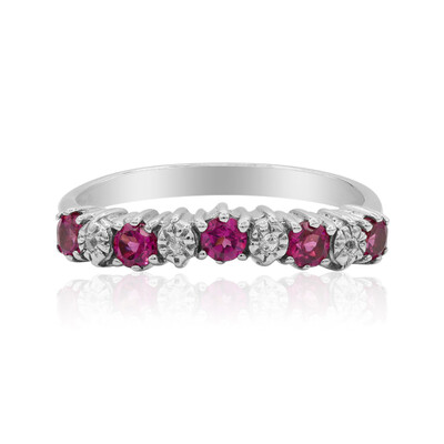 Zilveren ring met rhodolieten