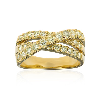 Gouden ring met gele S12 diamanten (CIRARI)