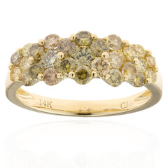 Gouden ring met SI2 Fancy Diamanten (CIRARI)