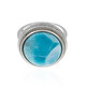 Zilveren ring met een larimar