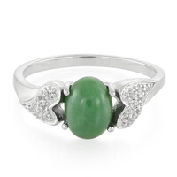 Zilveren ring met een keizerlijk chrysopraas