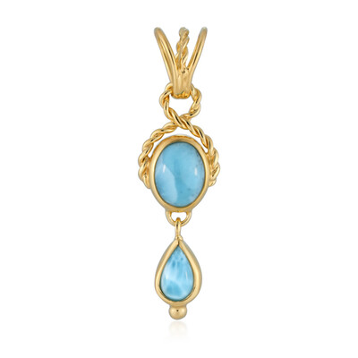 Zilveren hanger met een larimar