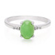 Zilveren ring met een keizerlijk chrysopraas