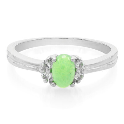 Zilveren ring met een keizerlijk chrysopraas