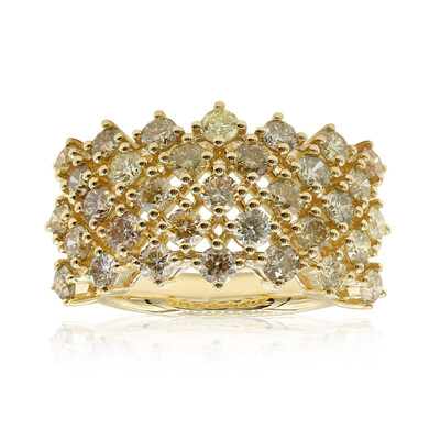 Gouden ring met SI2 Fancy Diamanten (CIRARI)