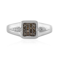 Zilveren ring met I2 Champagne Diamanten