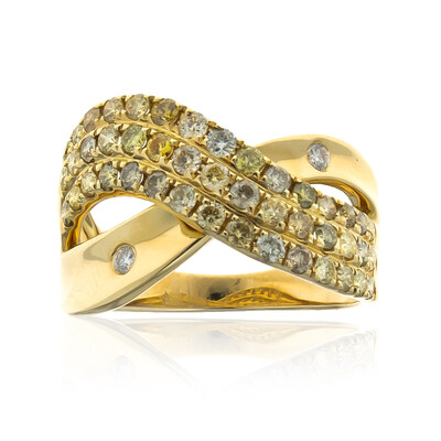 Gouden ring met SI2 Fancy Diamanten (CIRARI)