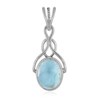 Zilveren hanger met een larimar