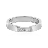 Zilveren ring met I4 (J) Diamanten