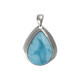 Zilveren hanger met een larimar