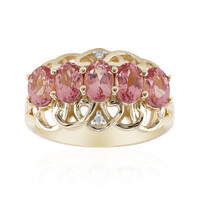 Gouden ring met Braziliaanse roze toermalijnen (Rifkind 1894 Collection)