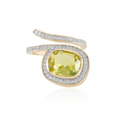 Gouden ring met een Ouro Verde kwarts (SUHANA)