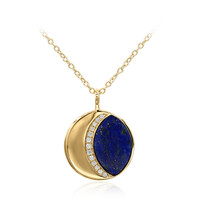 Zilveren halsketting met een lapis lazuli