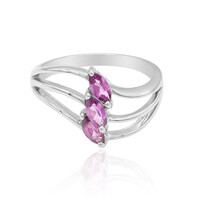 Zilveren ring met rhodolieten