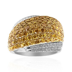 Gouden ring met gele S12 diamanten (CIRARI)