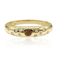 Gouden ring met een VS1 Cognac diamant