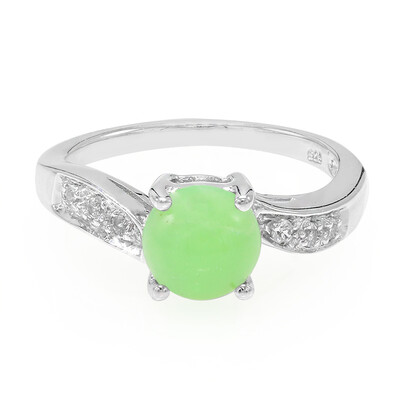 Zilveren ring met een keizerlijk chrysopraas