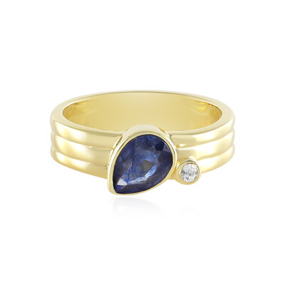 Zilveren ring met een Madagaskar Blauwe Saffier