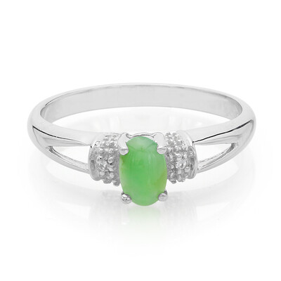 Zilveren ring met een keizerlijk chrysopraas