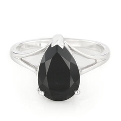 Zilveren ring met een zwarte onyx