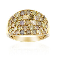 Gouden ring met SI2 Fancy Diamanten (CIRARI)