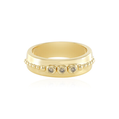 Zilveren ring met I2 Bruine Diamanten