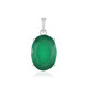 Zilveren hanger met een Groene onyx