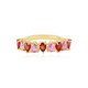 Zilveren ring met roze saffieren