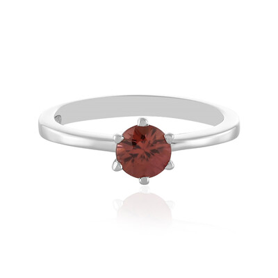 Zilveren ring met een roze zirkoon