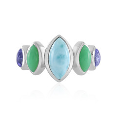 Zilveren ring met een larimar (KM by Juwelo)